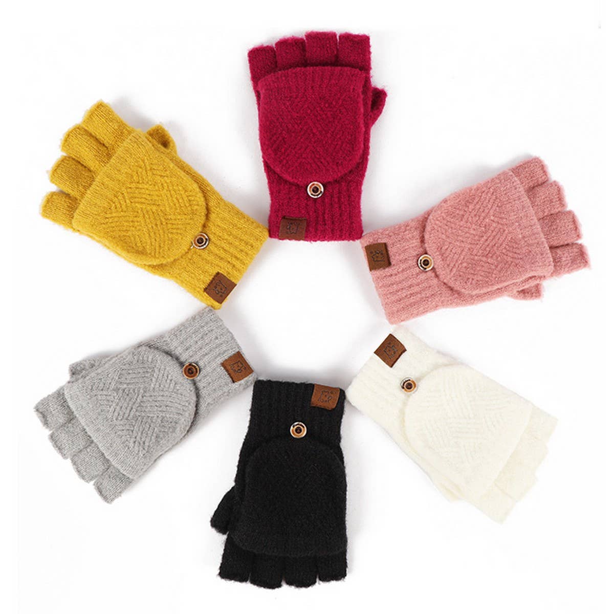 WINTER COLD PROTECTION WARM HALF FINGER GLOVES