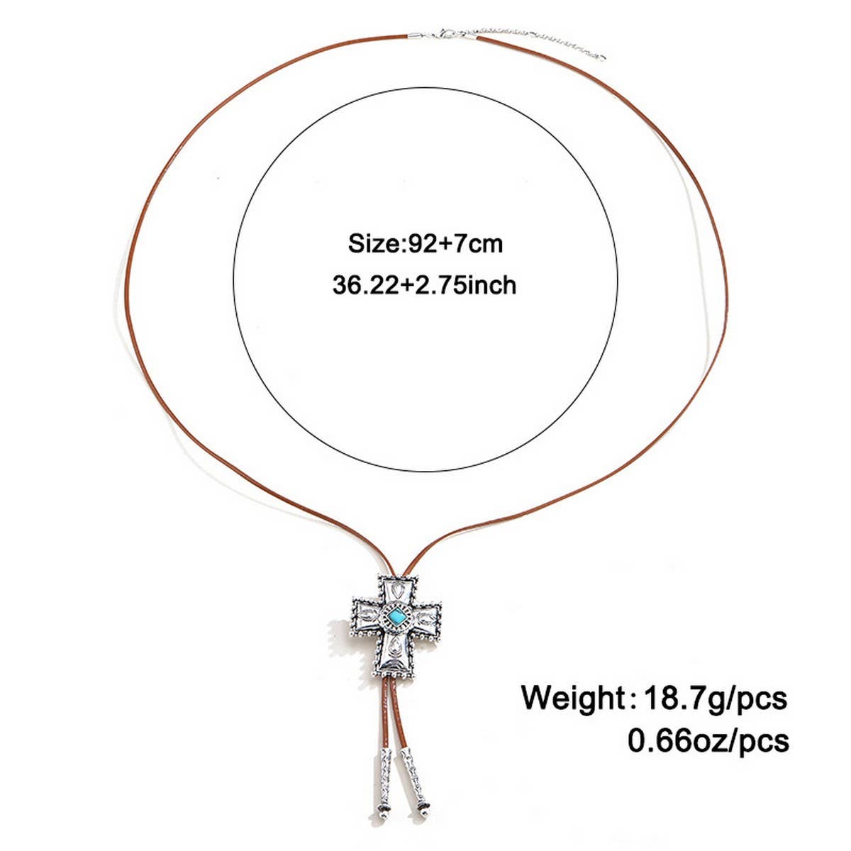 NEW FASHION VINTAGE TURQUOISE CROSS NECKLACE