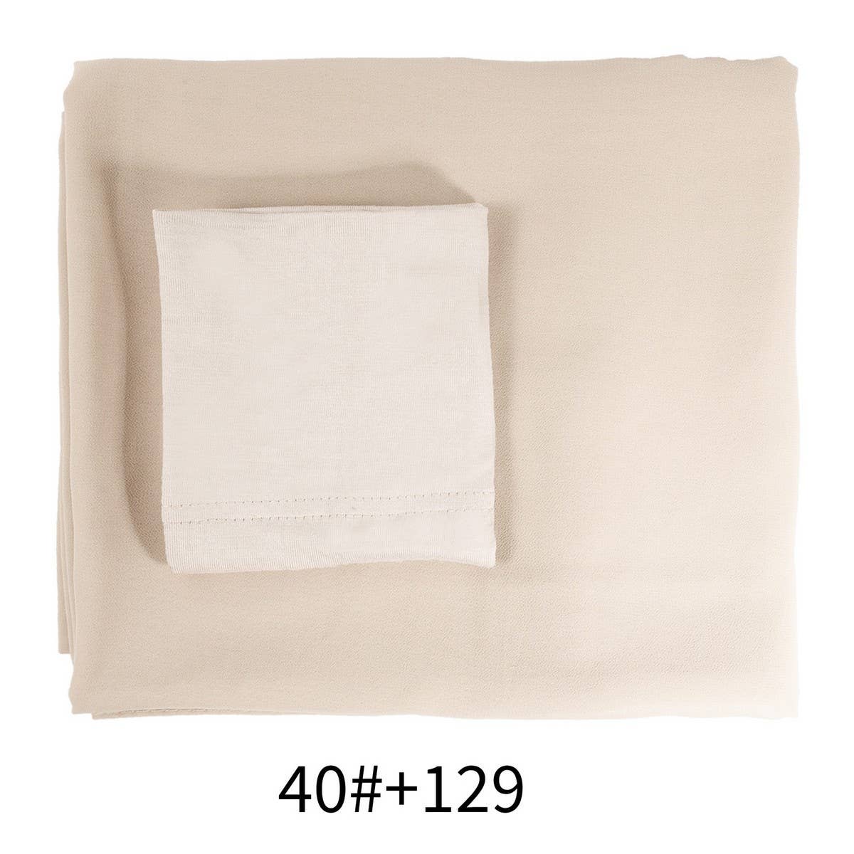 TWO-PIECE CHIFFON SHAWL AND HEADSCARF