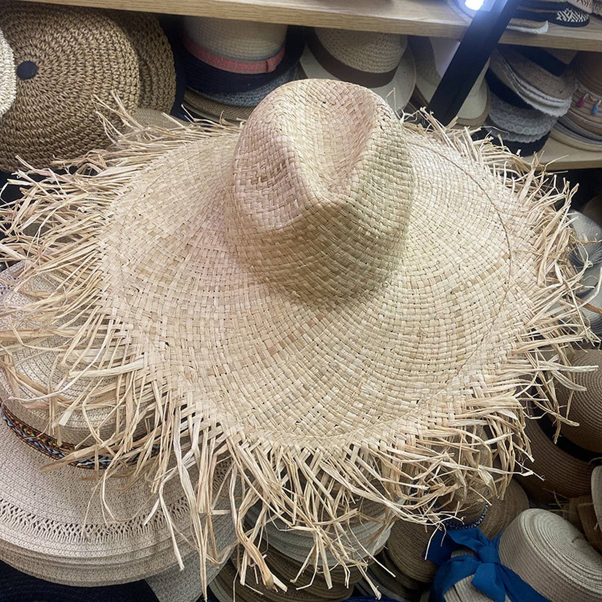 Summer Literary Fur-edged Sun Hat_CWAH3396