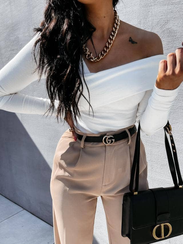 STYLISH SEXY OFF-THE-SHOULDER LONG SLEEVE T-SHIRT