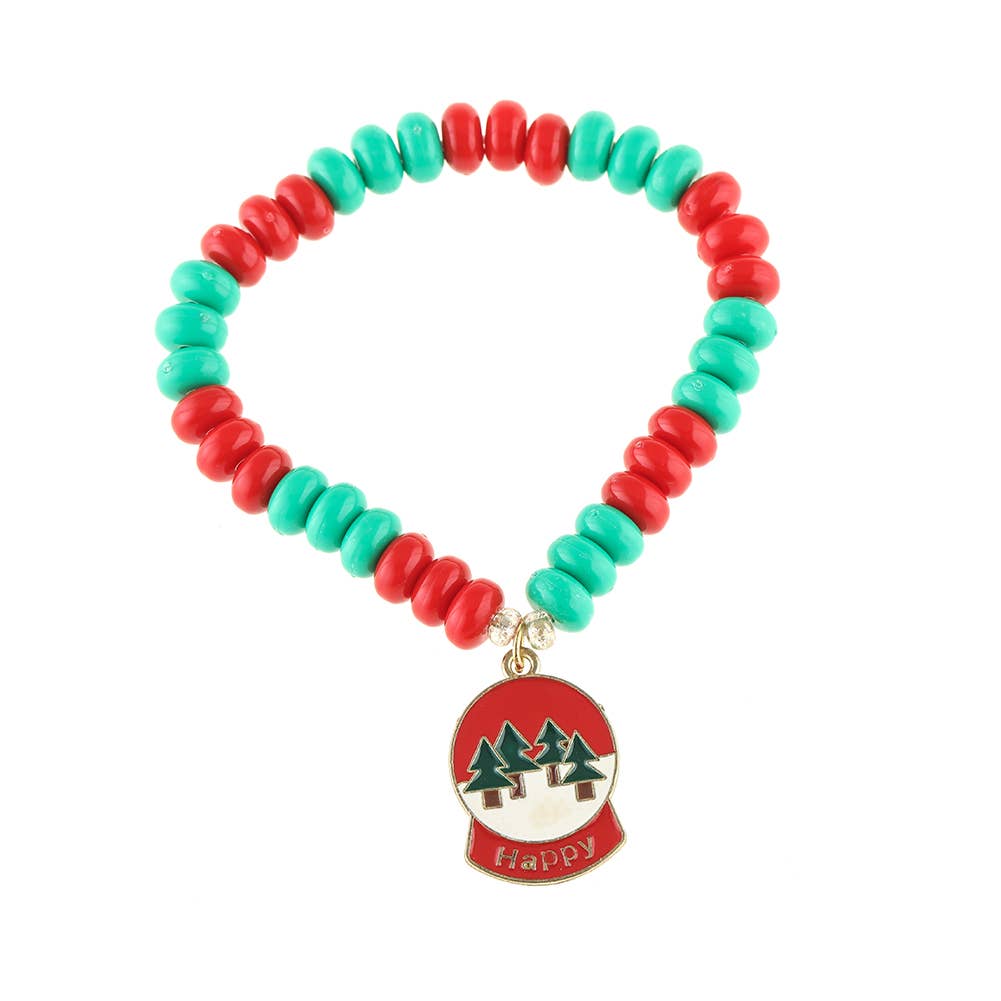 CHRISTMAS ABACUS BEADED COUPLE BEADED BRACELET