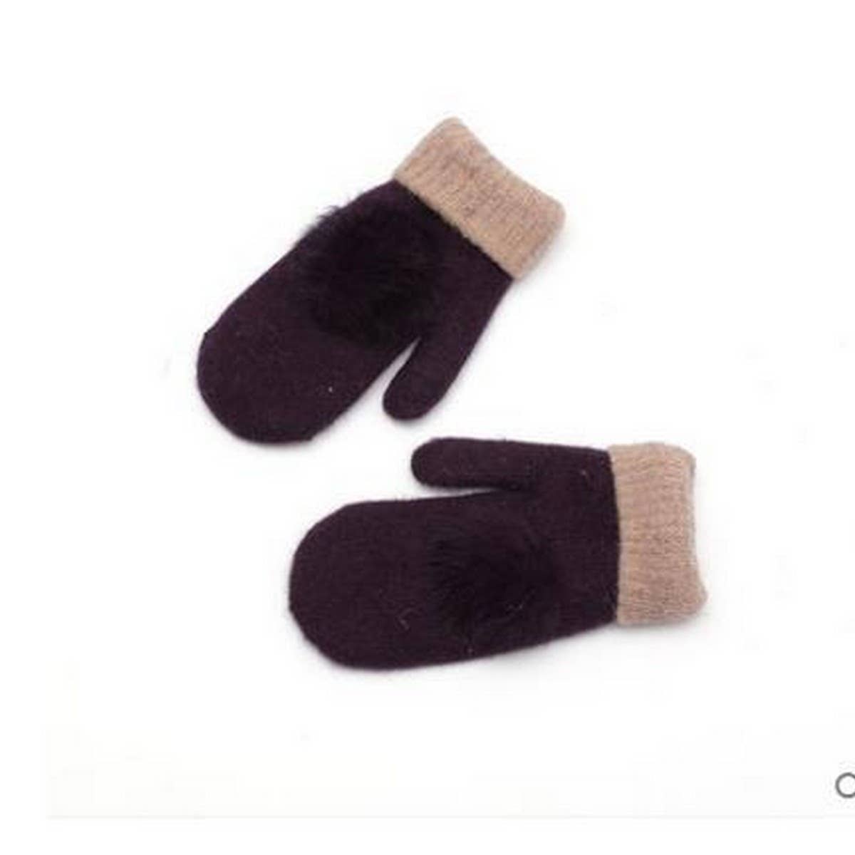 WINTER DOUBLE-LAYER THICK WARM RABBIT FUR GLOVES_CWAG0257