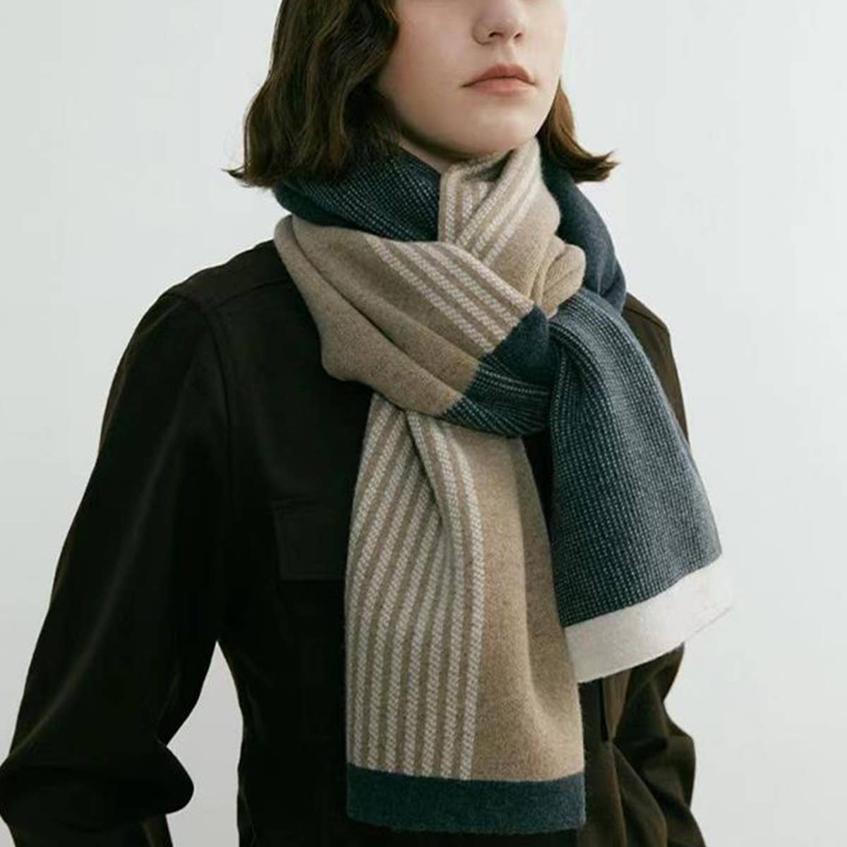 Knit Scarf - Unisex Elegant Winter Couples Wrap