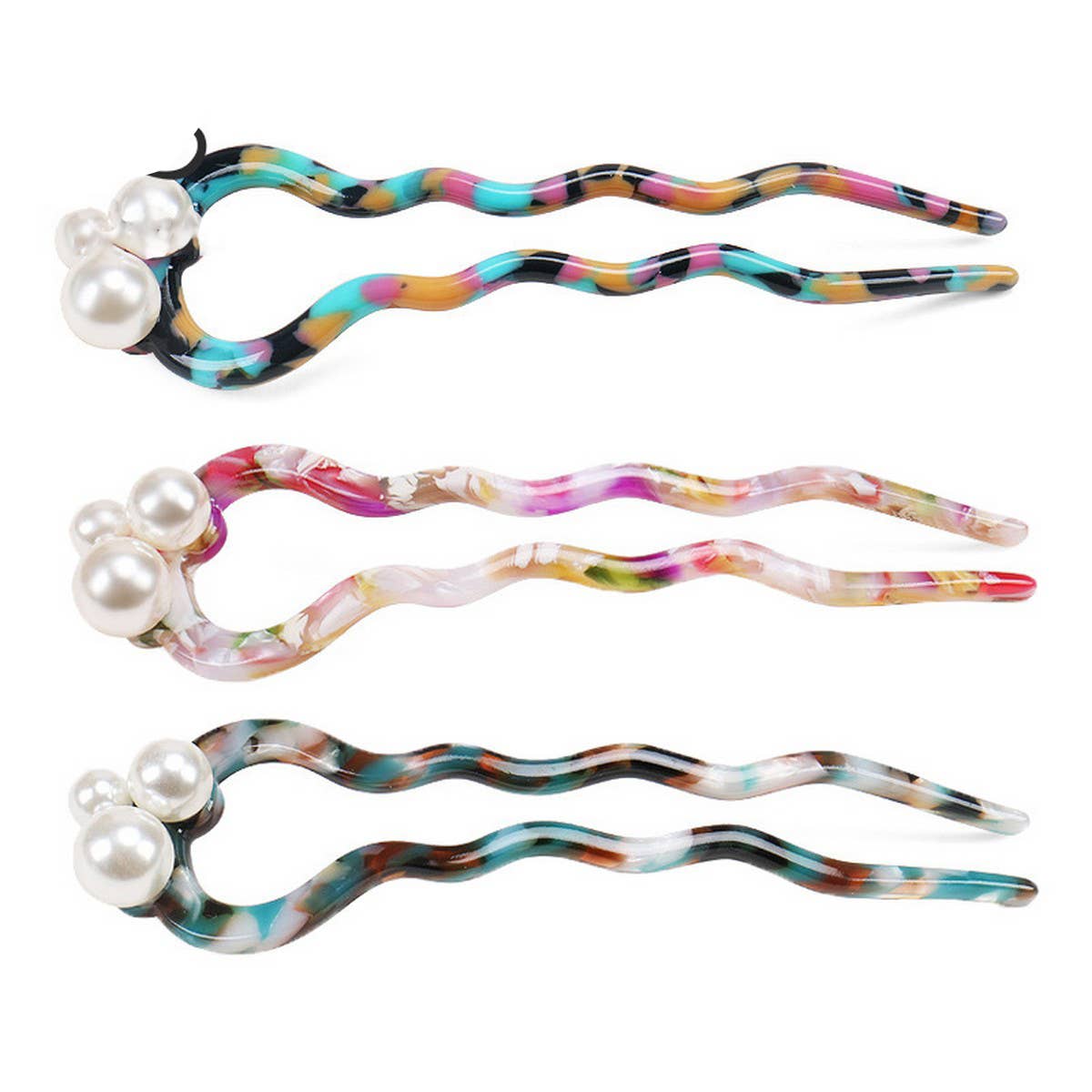 WAVY ACETATE RETRO HAIRPIN HAIR ACCESSORIES
