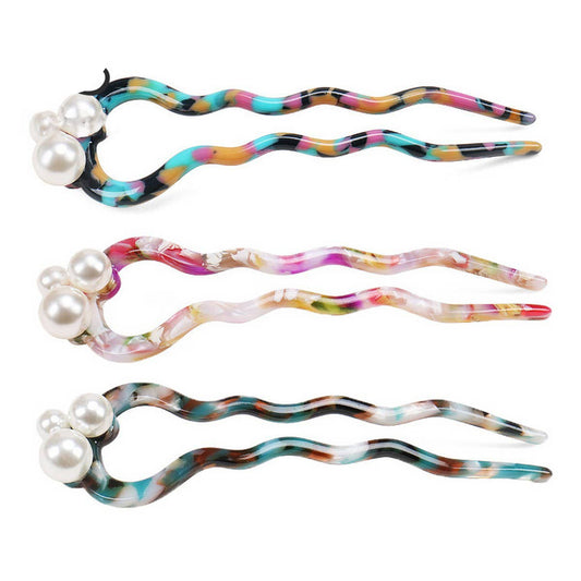 WAVY ACETATE RETRO HAIRPIN HAIR ACCESSORIES