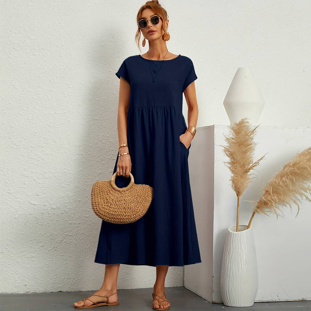 STYLISH AND ELEGANT LONG CASUAL DRESS