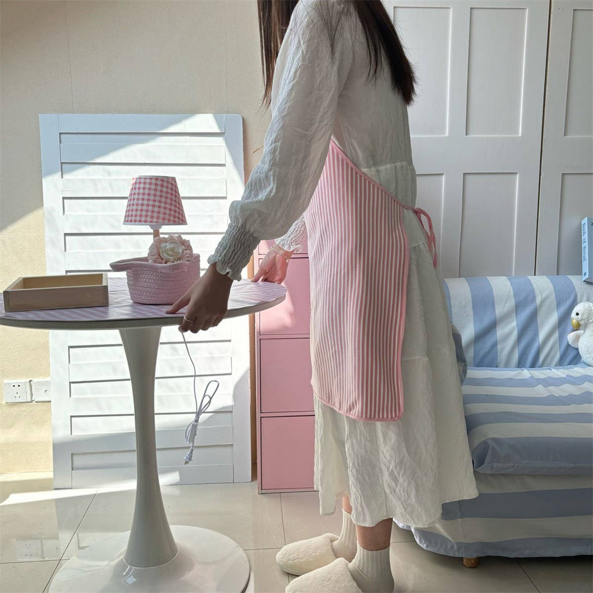 TOWEL FABRIC SMALL FRESH APRON CAFE WORK APRON