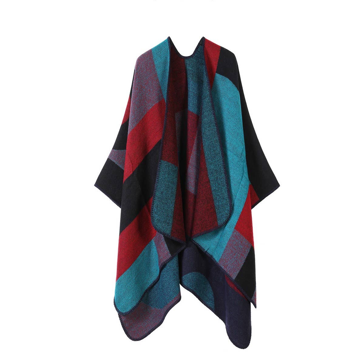 FAUX CASHMERE SHAWL WARM DOUBLE-SIDED CLOAK
