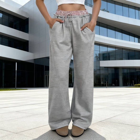 High-waisted casual loose sports sweatpants