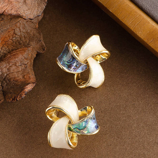 OIL-DRIP ENAMEL MOSQUITO COIL EARRINGS_CWMM4283