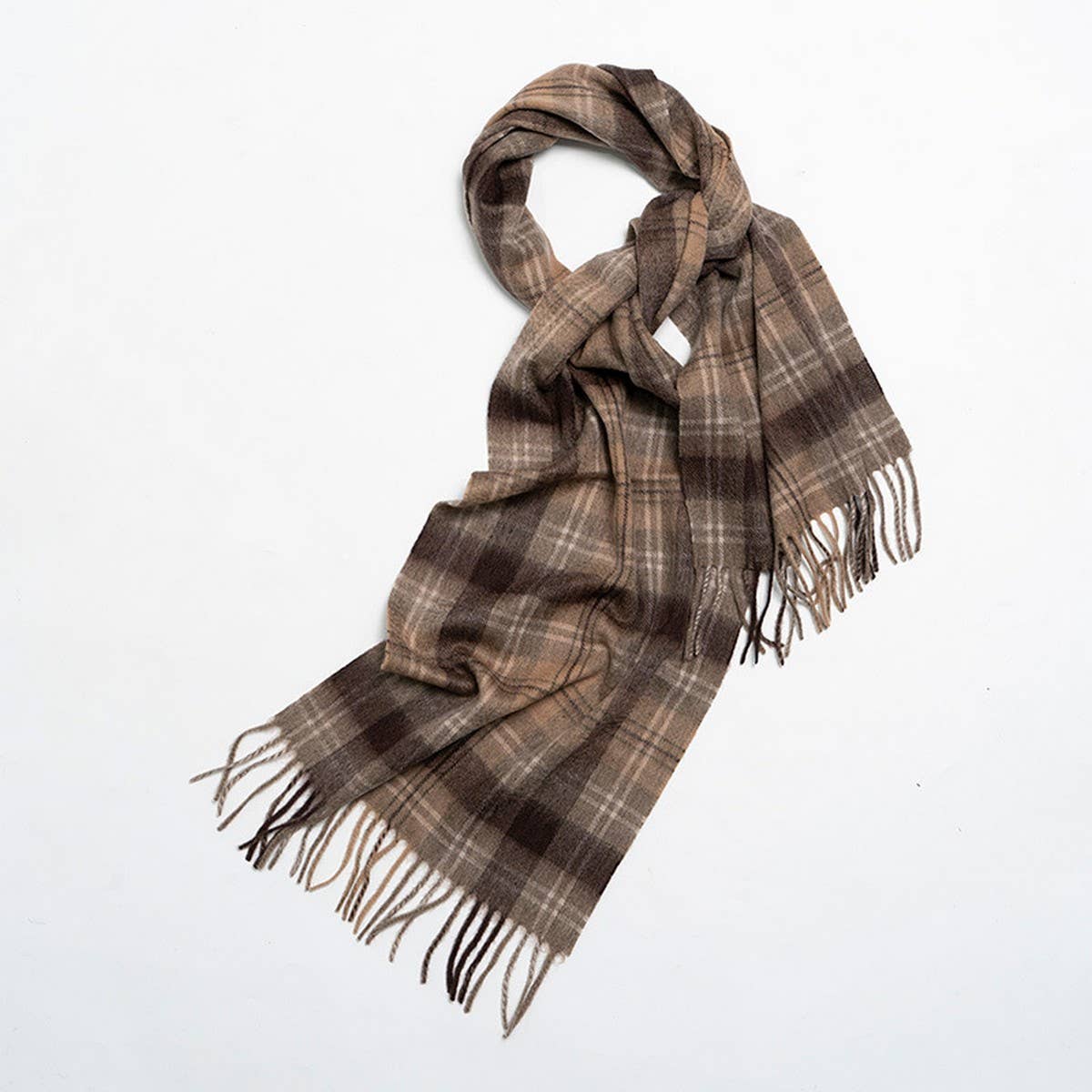 Nordic Plaid Wool Scarf ??Warm Winter Couple Wrap_CWASC2357