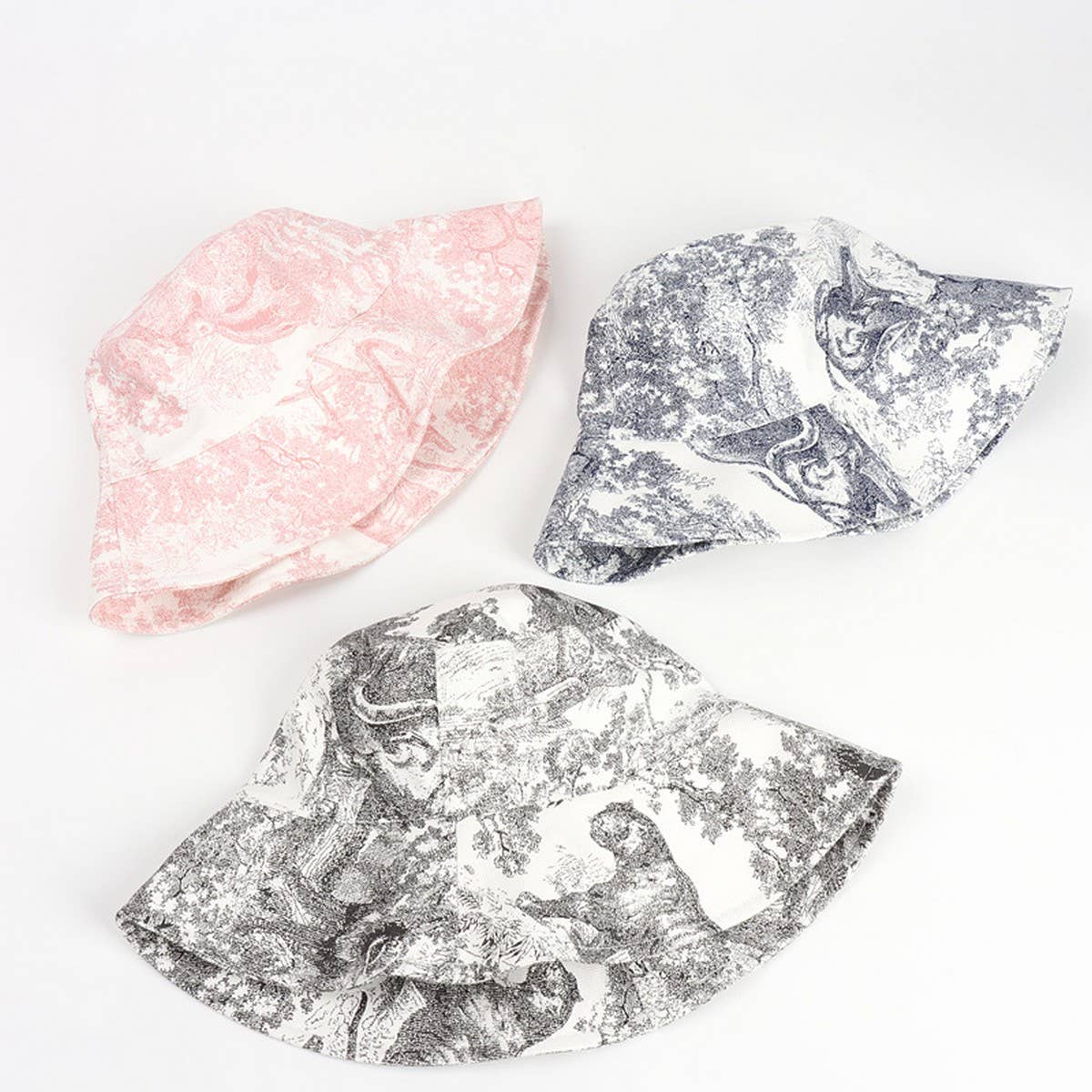 CWAH3276_NEW INK PAINTING FASHION TIE-DYE BUCKET HAT