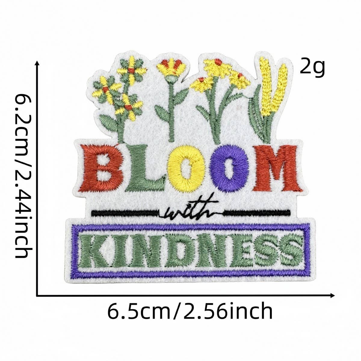 PERSONALIZED COLORFUL ENGLISH EMBROIDERY PATCH_CWMM4029