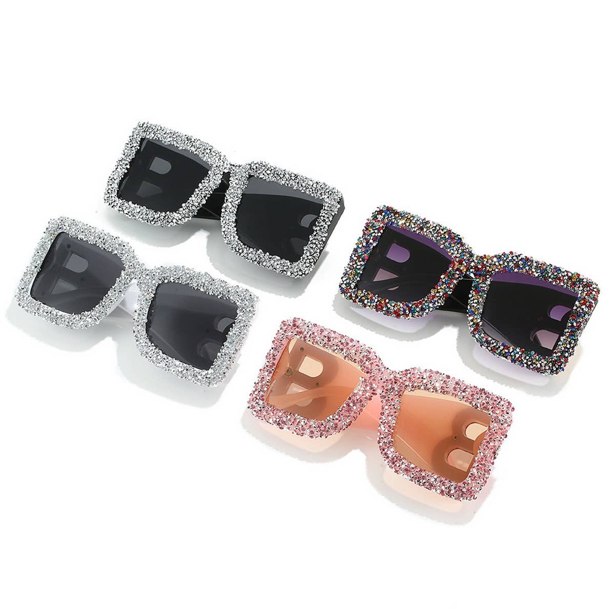 LARGE FRAME B-SHAPED TRENDY SUNGLASSES