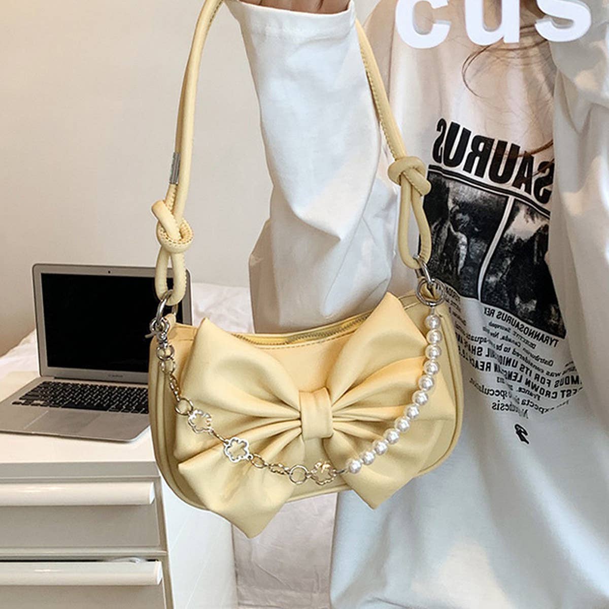 2024 SUMMER WESTERN STYLE SHOULDER BOW PEARL BAG_CWAB1914