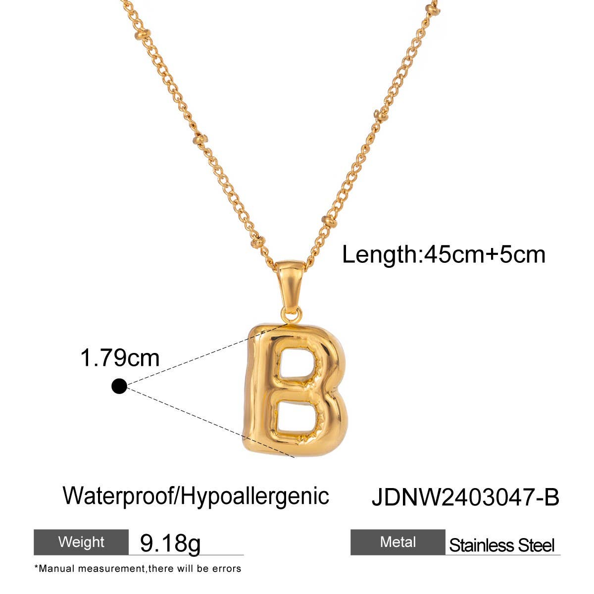 NICHE ALL-MATCH TEMPERAMENT GLOSSY LETTER NECKLACE_CWAJE1893