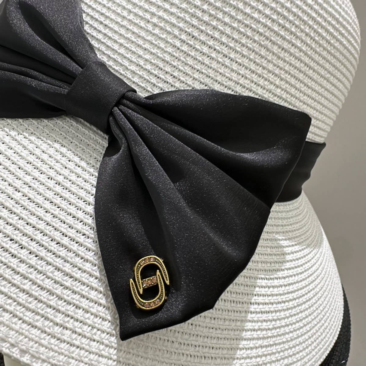 Summer all-match bow straw hat for women_CWAH3594