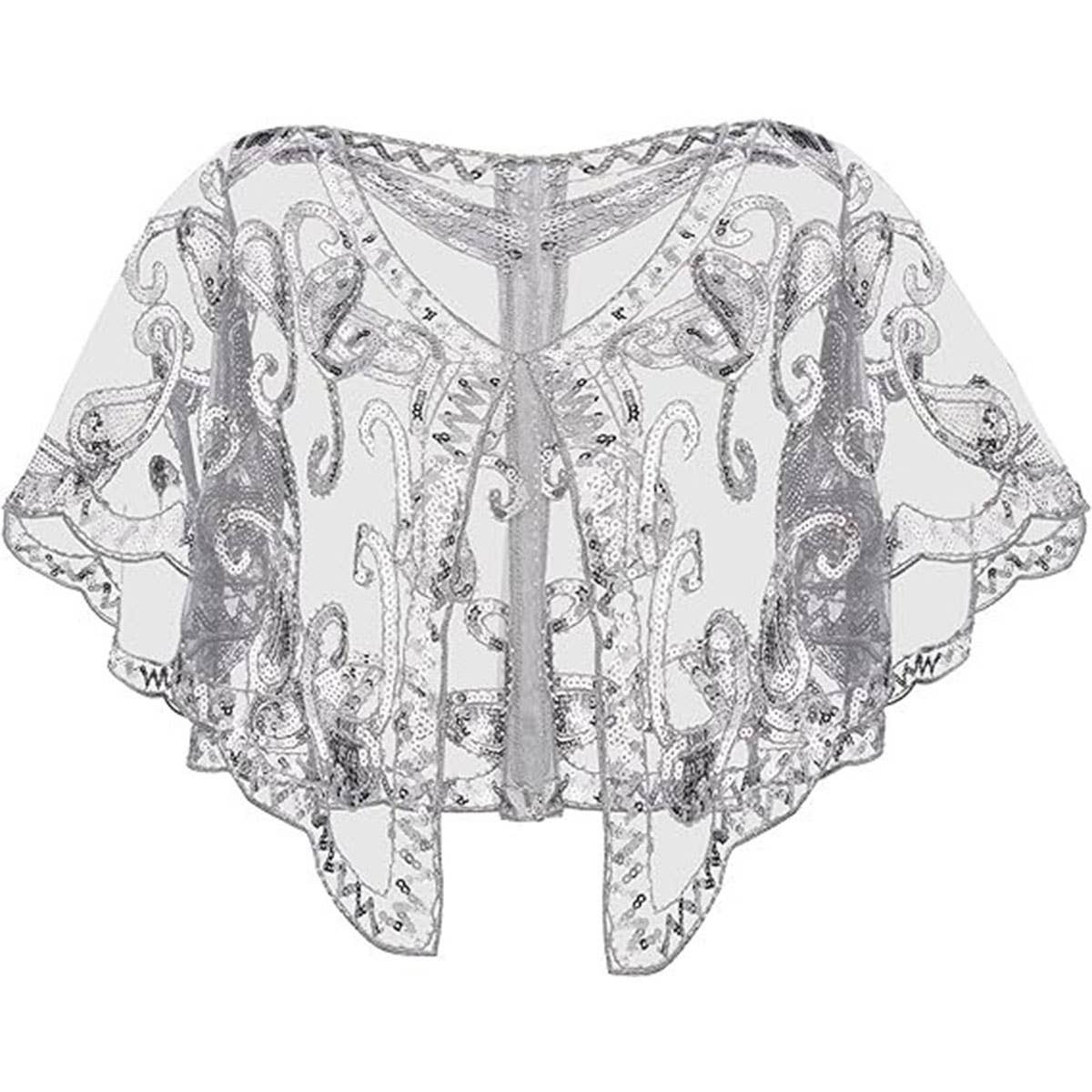 Sequin Lace Evening Shawl ? Party & Formal Wrap