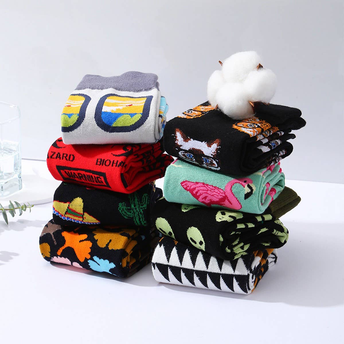 LARGE SIZE MEN'S TRENDY MID-CALF SOCKS_CWMS1015