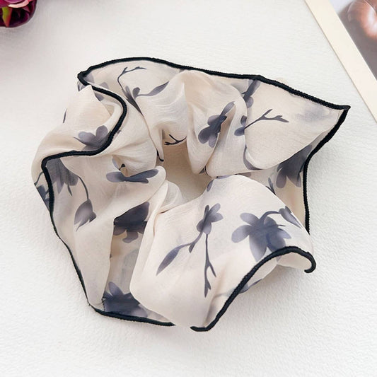 High-elasticity retro floral fabric hair band