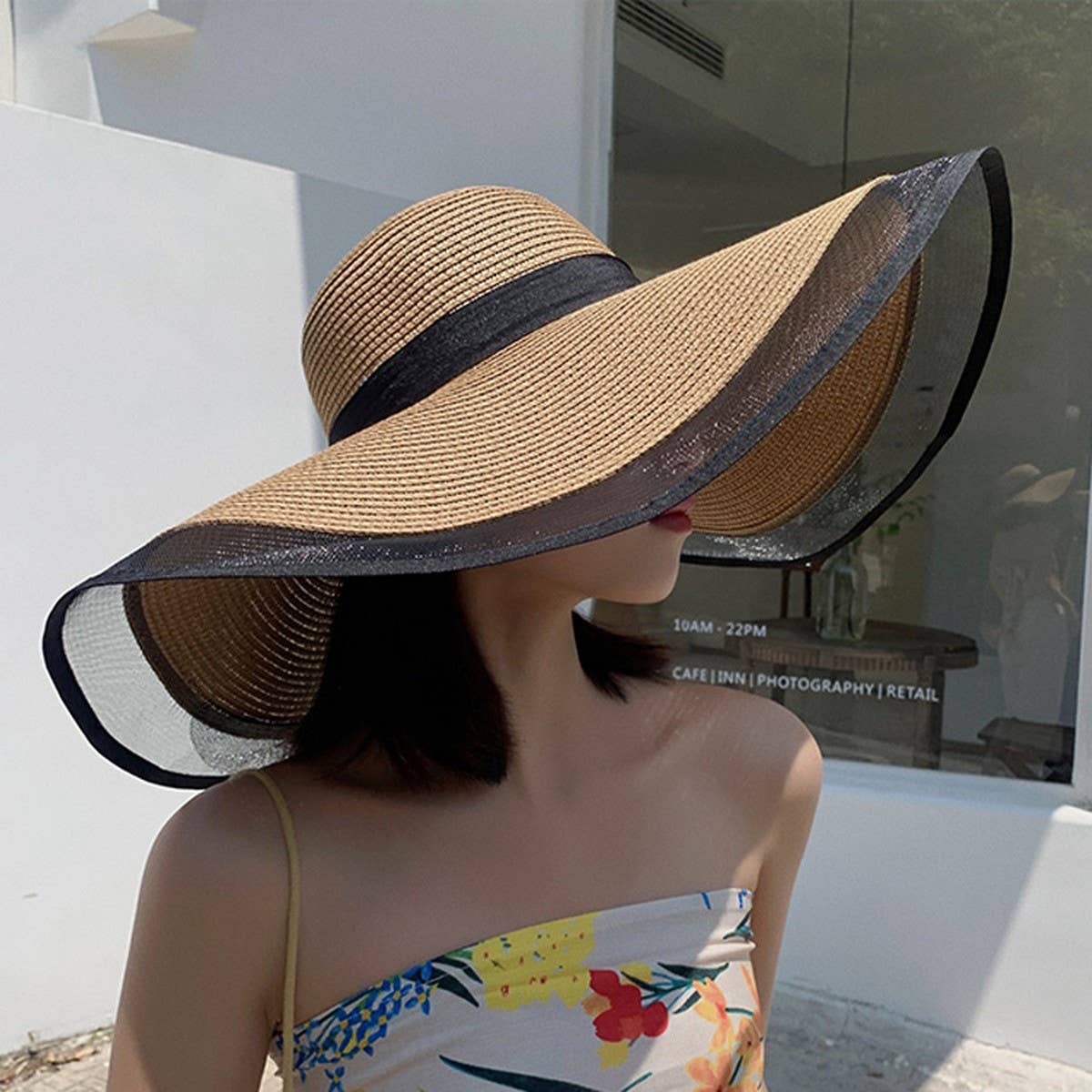 OVERSIZED BRIM MESH FISHERMANS HAT SUNSHADE HAT_CWAH1165