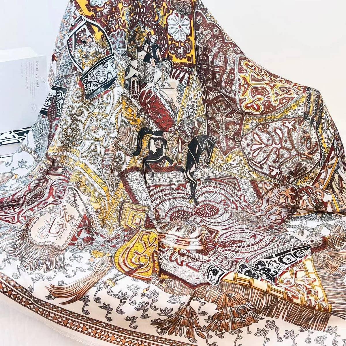 Geometric Commuter Scarf ? Large Lightweight Wrap