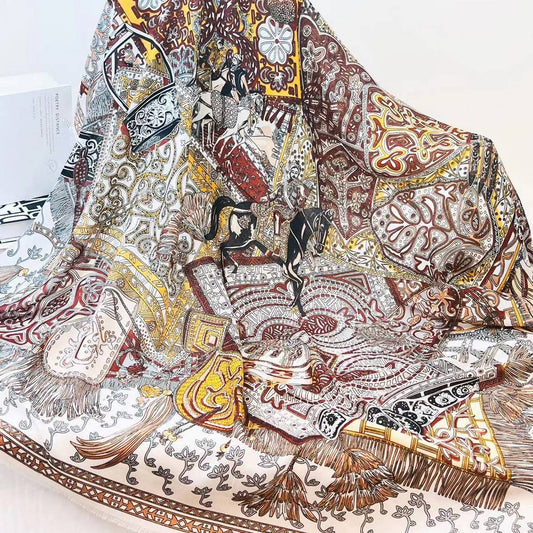 Geometric Commuter Scarf ? Large Lightweight Wrap