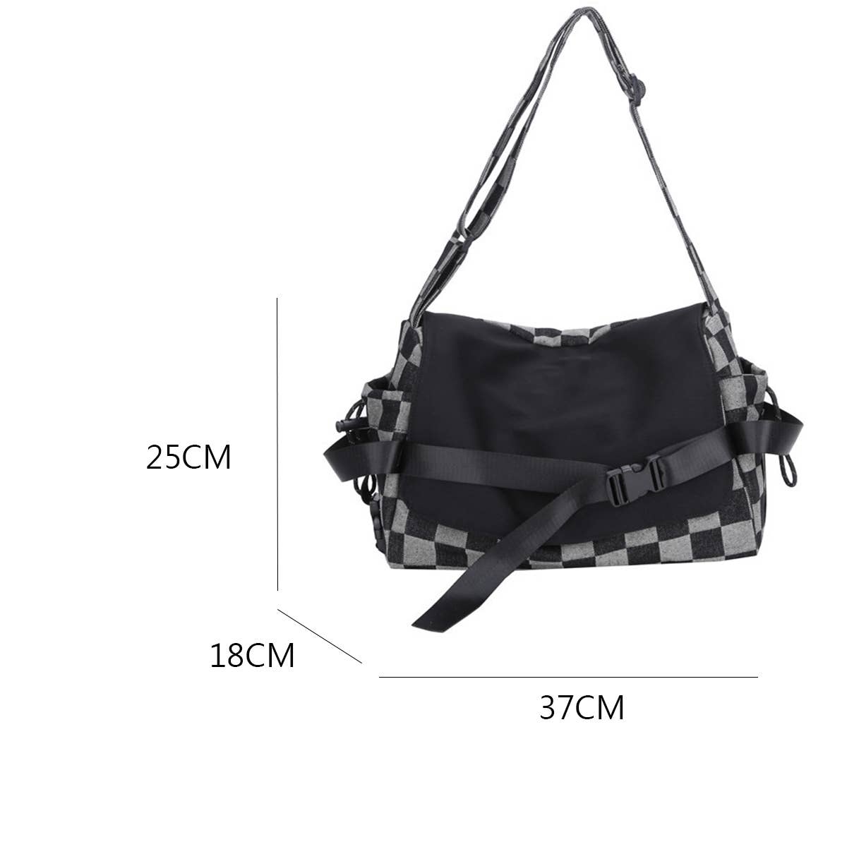 CASUAL PLAID SHOULDER CROSSBODY BAG_CWAB1606