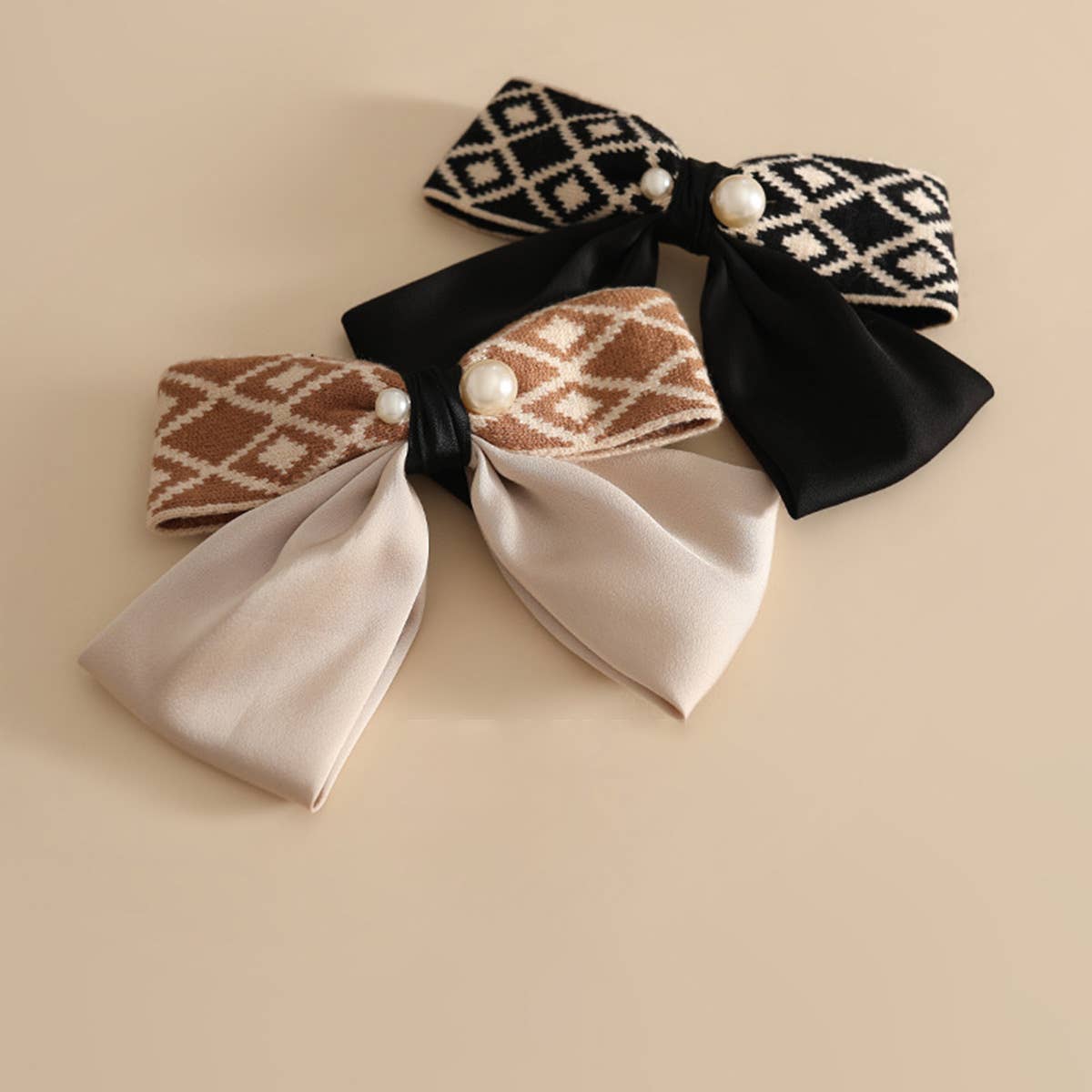 NEW KNITTED HIGH-GRADE BOW HAIRPIN_CWAHA1805