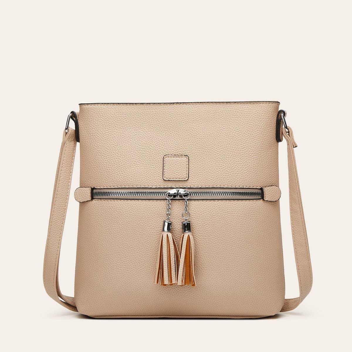 SIMPLE TASSEL LARGE CAPACITY SHOULDER BAG_CWAB2653