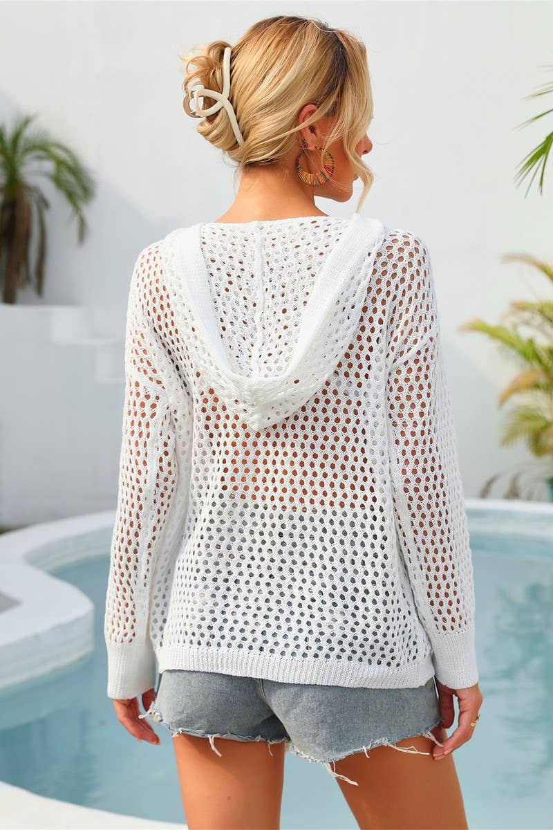 HOODED PRINT FASHION HOLIDAY LONG SLEEVE SUNBLOCK_CWOHOL0515