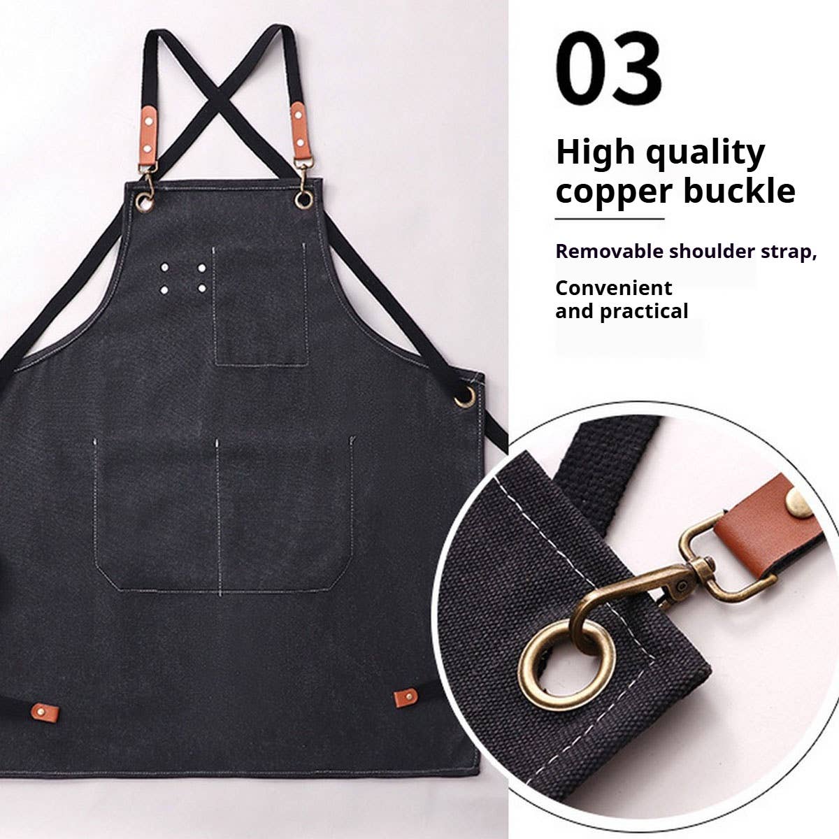 Custom Cotton Canvas Kitchen Apron for Women