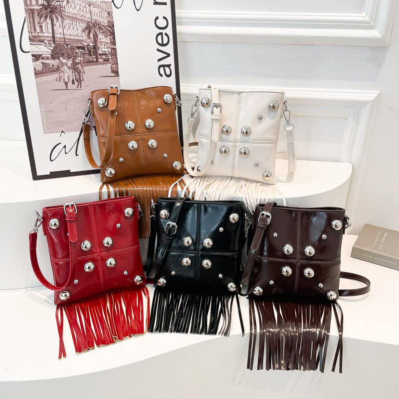 Personalized tassel trendy crossbody square bag