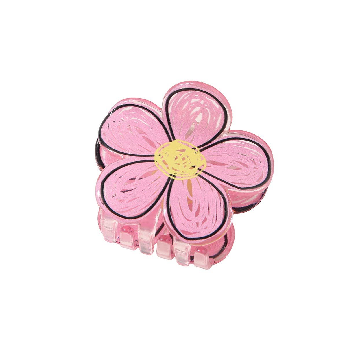 Flower Graffiti Hair Claw Cute Versatile Updo Clip