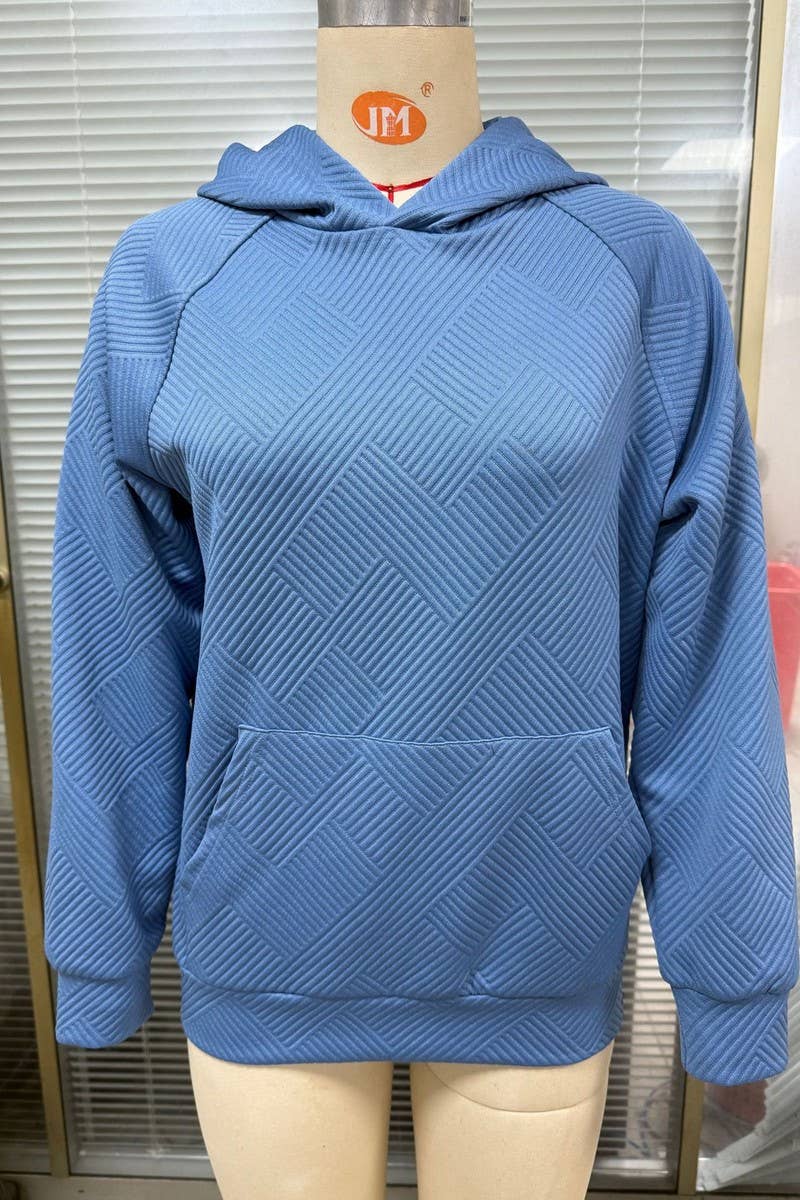 CWOHOL00661_SOLID HOODED POCKET CASUAL SWEATSHIRT