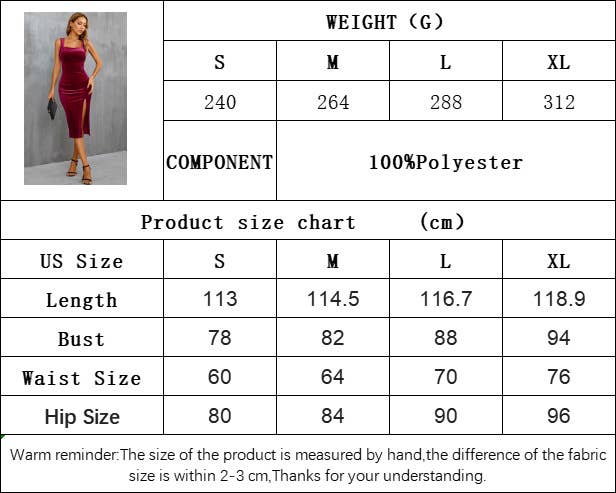 Party velvet dress with square neck and hip strap