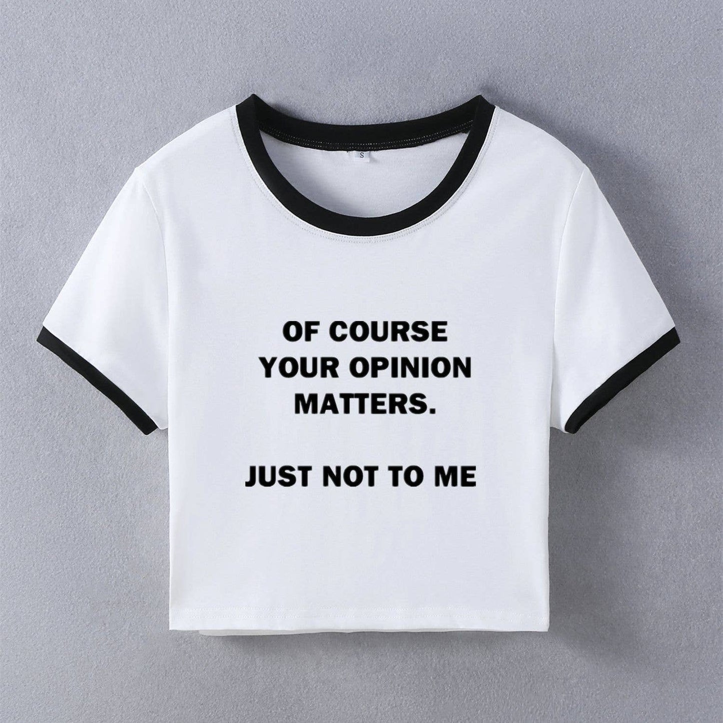 Street style INS trendy slim fit crop tee