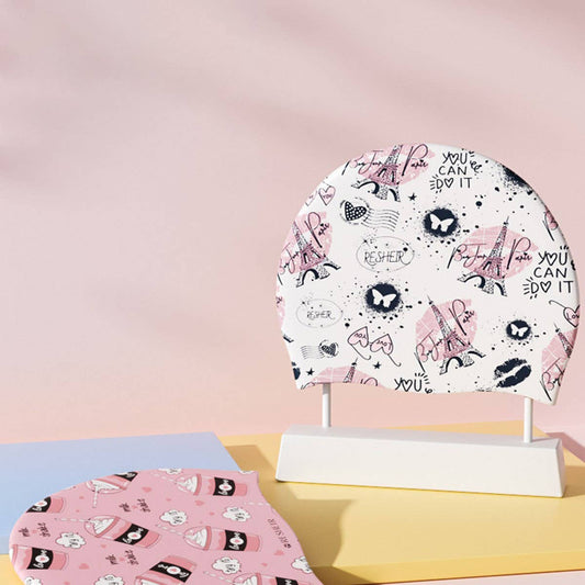 Fashionable Adult Silicone Swim Cap, Waterproof_CWMM6713