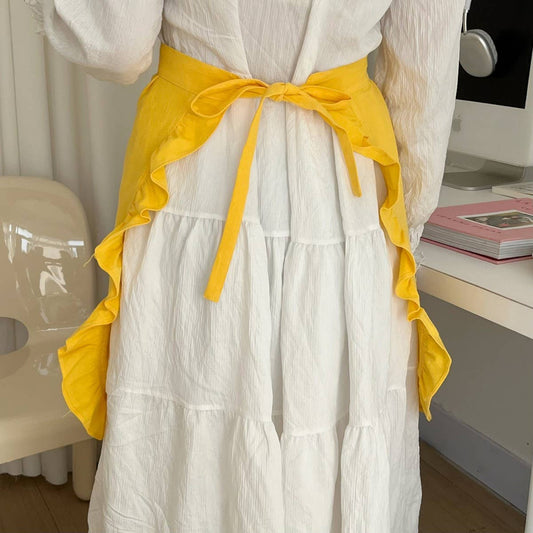 WATERPROOF HALF-LENGTH COTTON LACE APRON