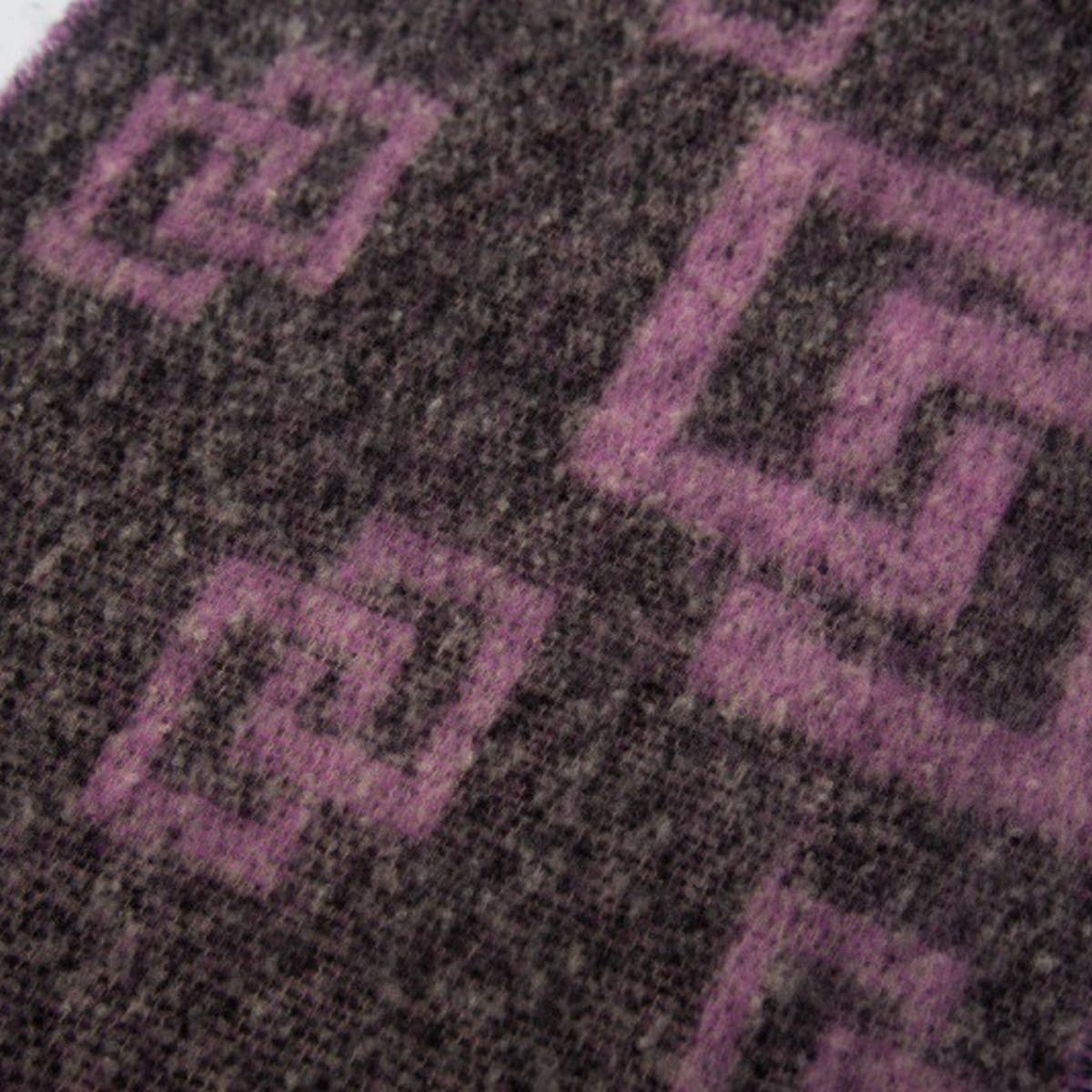 Greek Key Jacquard Scarf ? Fringe Winter Wrap