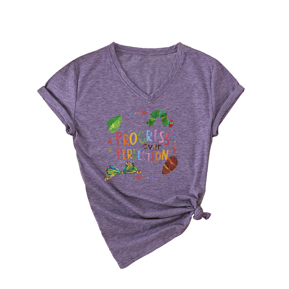 Slim Fit Women??¢s Tee ?œProgress Over Perfection??CWTTSL0501