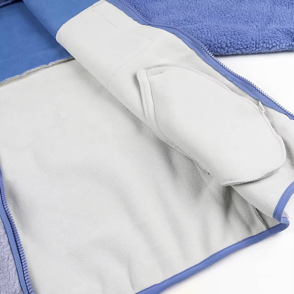 Warm zipper loose fleece jacket