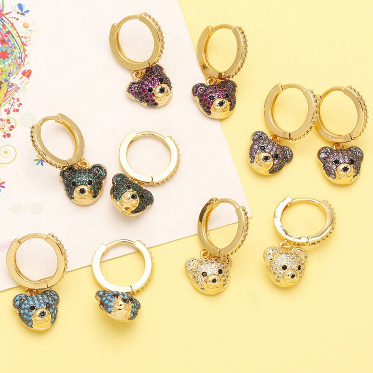 FASHIONABLE AND CUTE BEAR EARRINGS_CWAJE1000