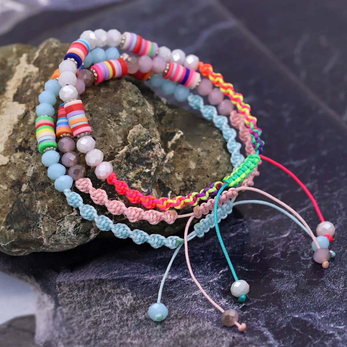 NEW COLORFUL HAND-WOVEN ADJUSTABLE BRACELET