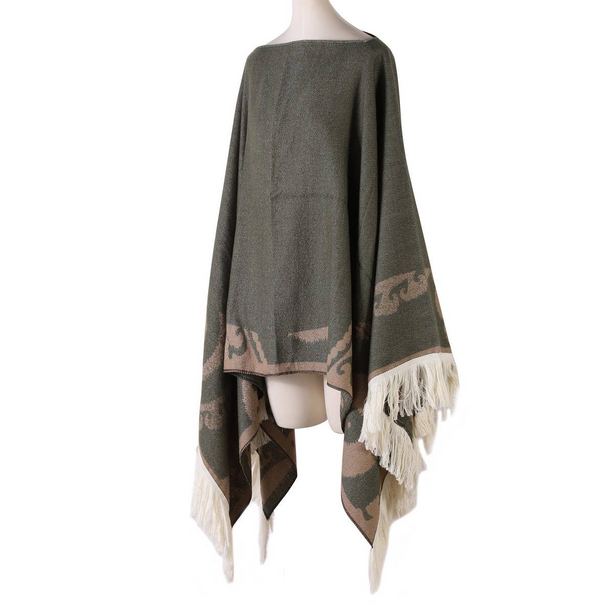 SHAWL WEAR SCARF LEISURE TRAVEL PULLOVER CLOAK