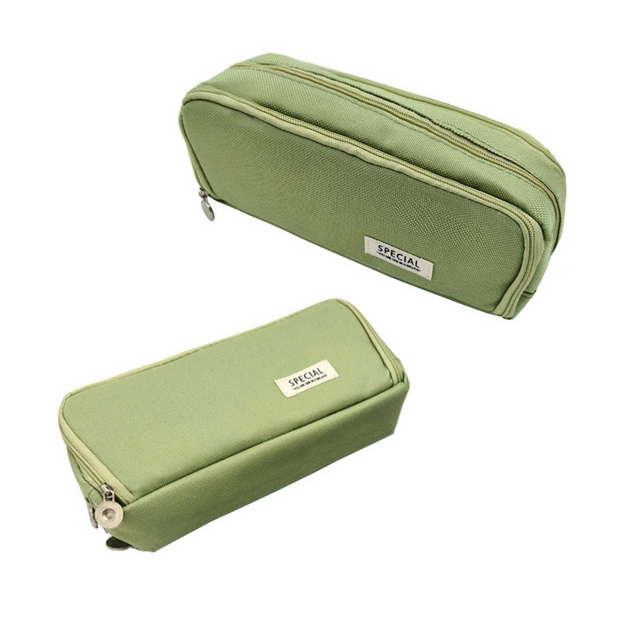 DOUBLE WINDOW SIMPLE CASUAL PENCIL POUCH_CWAB2804