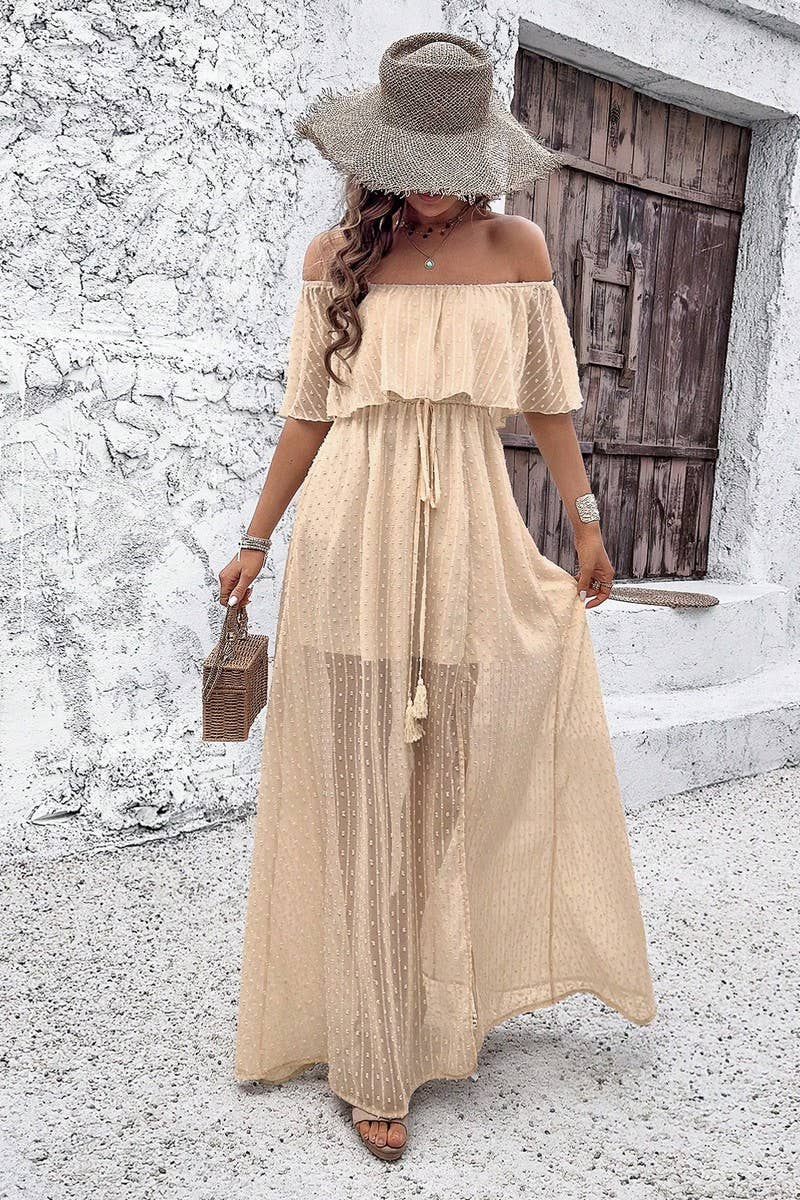 CWDMD6449_SPRING AND SUMMER ELEGANT ONE-SHOULDER DRESS