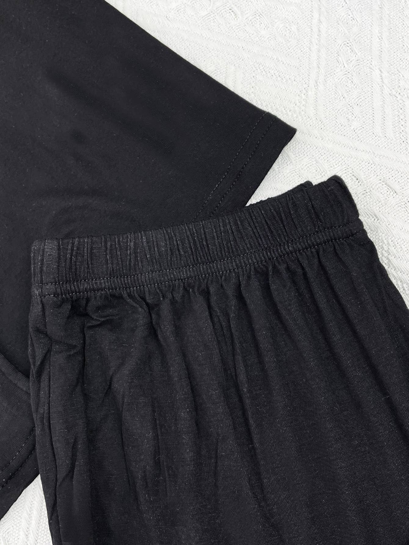 Mesh long-sleeved shirt long pants home wear set