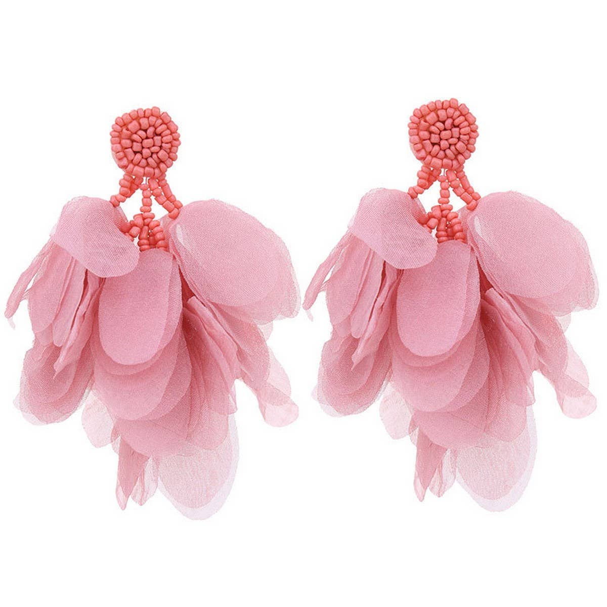 Handmade Fabric Tassel Earrings Bold Statement